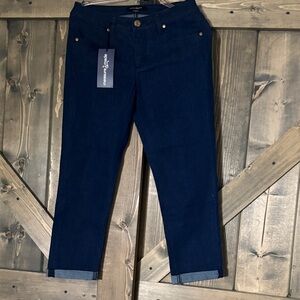 Dark Blue Cropped Jeans Size - 6